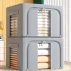 Caixa de Armazenamento com Tampa Transparente Roupas Colchas Doméstico Tecido Organização Armazenamento Pano Oxford Cem Cestas Caixa de Armazenamento de Roupas