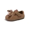 Zapatos para Bebé Niña y Niña Pequeña 2025 Otoño Nuevos Zapatos Casuales Antideslizantes de Dibujos Animados Zapatos Planos de Cuero Poco Profundos para Niños Pequeños y Medianos