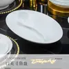 Conjunto de Tigela e Prato de Porcelana Branca Alta com Cor Sob Esmalte de Jingdezhen Novo Conjunto de Tigelas e Pratos Doméstico Conjunto de Louça para Casa Nova