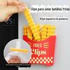 Clipe Selador para Batata Frita Adesivo de Geladeira Clipe Selador para Lanches Pequeno Clipe para Alimentos Saco Plástico Tira Seladora para Temperos