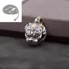Plata S925 Artesanía Retro Plata Tailandesa Colgante de Collar para Hombres y Mujeres Moda Tendencia Colgante de Campana Pixiu