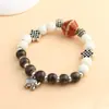 Novo Bracelete de Cerâmica Estrela Concha Estilo Chinês Nicho Versátil Leve Luxo Bracelete de Contas para Meninas Joia de Casal Jingdezhen
