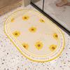 Tecido absorvente secagem rápida antiderrapante tecnologia tapete de chão banheiro porta do vaso sanitário Tapete macio para os pés fácil de limpar tapete de porta de banheiro