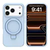 Adecuado para iPhone 18Pro, funda de teléfono con soporte, cubierta protectora de teléfono magnética de silicona líquida de color sólido