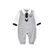 Ropa de Primavera y Otoño para Bebé Recién Nacido Estilo Británico Caballero Bebé Niño Luna Llena 100 Días Traje de Mameluco de Una Pieza
