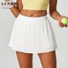 Falda de Tenis para Mujer Estilo Lulu Transfronteriza de Cintura Alta Dos Piezas Cubre Cadera Deportiva Casual Corta Ropa de Tenis Yoga