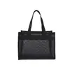 Bolsa de Armazenamento para Banheiro Pendurada Cesta de Lavar de Tela Bolsa de Praia Bolsa de Armazenamento Bolsa Tote Bolsa de Praia de Ombro Grande Capacidade Portátil