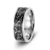 Anillo de Acero de Titanio para Hombre Estilo Retro Joyería de Mano Guapo Moda Tendencia Anillo para Hombre Venta al por Mayor Transfronterizo Europeo y Americano Nuevo Producto Anillo