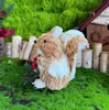 Nuevo Conejo de 13 cm del Fabricante Atracción Turística Transfronteriza Conejo Tejido de Paja de Junco Adorno Navideño Artesanía Tradicional Hecha a Mano Regalo