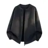 Suéter cárdigan de ajuste relajado con doble cremallera, tejido retro americano, prenda exterior casual holgada, top elegante, cárdigan