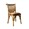 Silla de Comedor Nórdica de Madera Maciza y Ratán para Restaurante, Hogar, Apartamento Pequeño, Silla para Mesa de Comedor Retro Minimalista Moderna para Casa de Huéspedes, Hotel con Respaldo