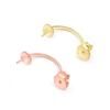 Accesorios de Plata de Ley S925 Soporte Vacío para Perlas DIY Bandeja de Pedrería Pendientes Pendientes Chapados en Oro Oro Rosa Salida de Fábrica