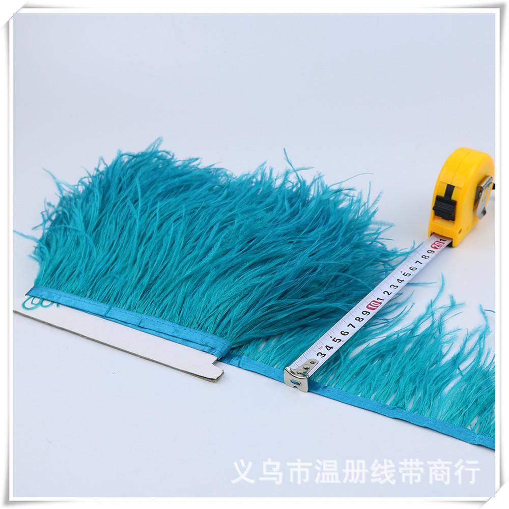 35 blue-green ostrich feather