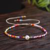 Pulsera de perlas de color macarrón a juego, estilo bohemio, estilo urbano, con cuentas de arroz tejidas con dopamina, estilo europeo y americano.