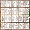 Estêncil Popular de Flores Silvestres da Amazon para Pintura, Estêncil Floral para Diário Infantil DIY para Relevo e Impressão