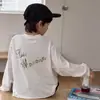 LiquidaçãoRoupas Amigas da Pele com Proteção Solar~Top Confortável Versátil com Letras para Crianças Algodão Leve Floco de Neve Camiseta Solta