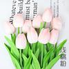 Sensación hidratante de PU de alta gama Flor artificial de tulipán decoración del hogar decoración interior de la sala de estar ventas calientes transfronterizas Suministro directo de fábrica
