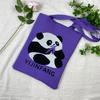 Bolsa de Tricô Ins Desenho Panda Feminina Moda para Carregar na Mão Grande Capacidade Bolsa de Ombro Bolsa Transversal Bolsa