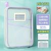 Bolsa de assunto em forma de L transparente saco de documentos malha grande abertura estudante livro portátil tutorial armazenamento de papel de exame