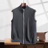 Suéter de Cachemira de Montaña para Hombre Cárdigan con Cremallera Chaleco Chaleco Chaleco Otoño e Invierno Negocios Casual Suéter sin Mangas Chaleco Tejido