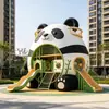 Creche de Chengdu Estrutura de Escalada de Aço Inoxidável Combinação de Escorregador Parque ao Ar Livre Grandes Instalações de Diversão Infantil Personalização
