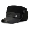 Sombrero para hombres de mediana edad y ancianos, sombrero de invierno tipo gorra plana para papá, sombrero de algodón cálido y grueso a prueba de frío para exteriores, abuelo, hombre mayor