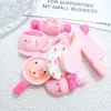 Conjunto de Louça Rosa Caseiro Acessórios de Resina Faca e Garfo Acessórios de Brinquedo de Comida Acessórios para Capa de Celular DIY Joias de Cola Creme