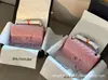 Bolso de cadena estilo Chanel, bolso de hombro acolchado de piel de vaca caviar, bolso de hombro y bandolera versátil y de moda para mujer, lujo ligero