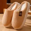 Pantufas de Algodão para Mulheres Inverno 2025 Novas para Interior Lar Solado Macio Confortáveis Antiderrapantes Quentes Mais Pelúcia Pantufas de Algodão de Pelúcia para Homens
