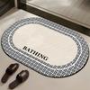 Alfombrilla de Baño, Alfombrilla Antideslizante Absorbente de Agua para Puerta de Inodoro, Alfombra de Baño Fuerte Absorbente de Agua de Tierra de Diatomeas