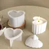 Pote de Armazenamento de Concha de Coração Estilo Simples Ins Molde de Silicone Copo para Vela de Aromaterapia DIY Molde de Gesso