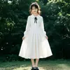 Vestido Estilo Academia Francesa para Niñas Otoño Nueva Llegada Estudiante de Secundaria Camisa Blanca Vestido Largo Vestido de Princesa para Niña Joven