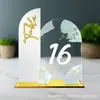 Placa de Matrícula de Fiesta de Boda Estéreo 3D Tarjeta de Asiento Ins Nuevo Arqueado Decorativa Europea y Americana Tarjeta de Asiento