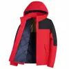 Jaqueta Destacável para Trabalho em Empresa com Logo Personalizado Outono e Inverno Quente para Homens e Mulheres Roupa de Trabalho para Viagens ao Ar Livre à Prova de Vento