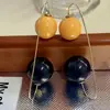 Aretes del Mismo Estilo que Mi Mi, Aretes Doble Bola Amarilla, Nueva Moda de Alta Gama para Mujer, Diseño Retro de Nicho, Aretes de Botón Personalizados