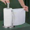 Soporte de Papel de Cocina de Acero Inoxidable Soporte para Rollo de Papel Soporte Vertical de Papel Estante Creativo de Papel de Cocina Estante de Película sin Perforaciones