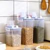Recipiente de Arroz Estilo Japonês para Uso Doméstico, Pote de Armazenamento, Recipiente Selado à Prova de Insetos e Umidade para Farinha, Caixa de Armazenamento de Grãos, Ração para Gatos, Ração para Cachorros