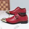 Venta Caliente en Amazon Estilo Británico Transfronterizo Zapatos de Cuero Formales Modernos para Hombre sin Cordones - 25730