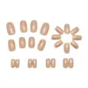 Pontas de Unha Destacáveis Estilo Francês Usáveis, Pontas de Unha Postiça Simples, 24 Unhas Usáveis