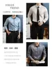 Minimalismo! Camisa Masculina de Manga Longa Resistente a Amassados, Toque de Seda, Não Precisa Passar, para Primavera e Outono, High-End, para Ir ao Trabalho, Cor Sólida, Formal Profissional