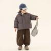 Chaqueta de Algodón Changguo para Niños Ropa de Invierno Abrigo de Algodón a Cuadros Retro para Niños Pequeños Chaqueta Acolchada de Algodón Engrosada con Cuello Alto