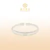 Pulseira Fushi de Prata Pura 999 para Mulheres e Homens, Design Aberto Flor de Choupo, Bracelete de Prata Pura, Joias de Estilo Nacional Chinês Novo Atacado 25g