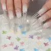 Joias de Arte para Unhas com Laço de Fita Estéreo Colorido Dinâmico Gravata Borboleta de Macaron Diamante de Unha de Resina Acessórios de Unha Vestíveis