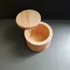 Pote de Sal de Bambu Mais Vendido na Amazon Transfronteiriço Garrafa de Condimento para Cozinha Suprimentos de Cozinha Caixa Redonda de Condimento de Bambu