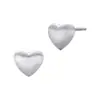 Pendientes de Corazón Cepillados Esmerilados de Plata de Ley S925 para Mujer Coreanos Ins Nicho Simples de Gama Alta Retro Versátiles
