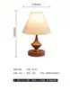 Nueva Lámpara de Mesa de Noche Zen Estilo Chino con Sensación de Madera Maciza, Luz Estética, Lámpara Retro de Lujo Ligero para Dormitorio, Pequeña Decoración de Luz Nocturna