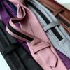 Gravata com Zíper Sem Nó Cor Básica Moda Camisa Casual Acessórios Jk Estilo Preppy Versátil Cor Pura Gravata Tendência Masculina