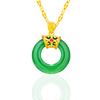 Popular imitação de ouro 24k inlay ping uma fivela imitação calcedônia pingente moda feminina Net Red ao vivo Tailândia velho ouro atacado