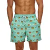 Calções de Praia Masculinos Transfronteiriços Estampados 3D Tamanho Grande Secagem Rápida Calções de Natação Série Frutas Flamingo Calções de Praia