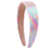 Diadema de dama con ala ancha de 3 cm transfronteriza diadema colorida creativa con lentejuelas personalidad presión para el pelo Joker accesorios para el pelo al por mayor